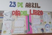 Cartelera alusiva al Día del Libro y los Derechos de Autor a cargo de estudiantes del Prof. de Lengua y Literatura 
