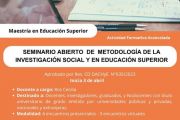 Seminario Abierto de Metodología de la Investigaciòn Social en Educacòn Superior - UNLaR