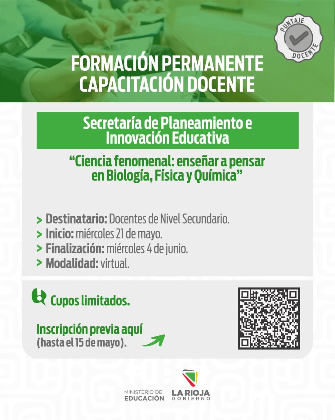 Capacitación Docente en Ciencias Naturales - Nivel