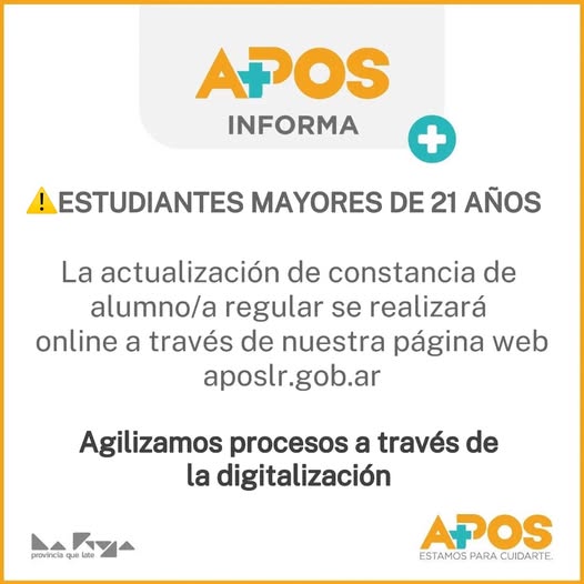 Actualización Online de Constancia de Alumno Regular para Mayores de 21 Años