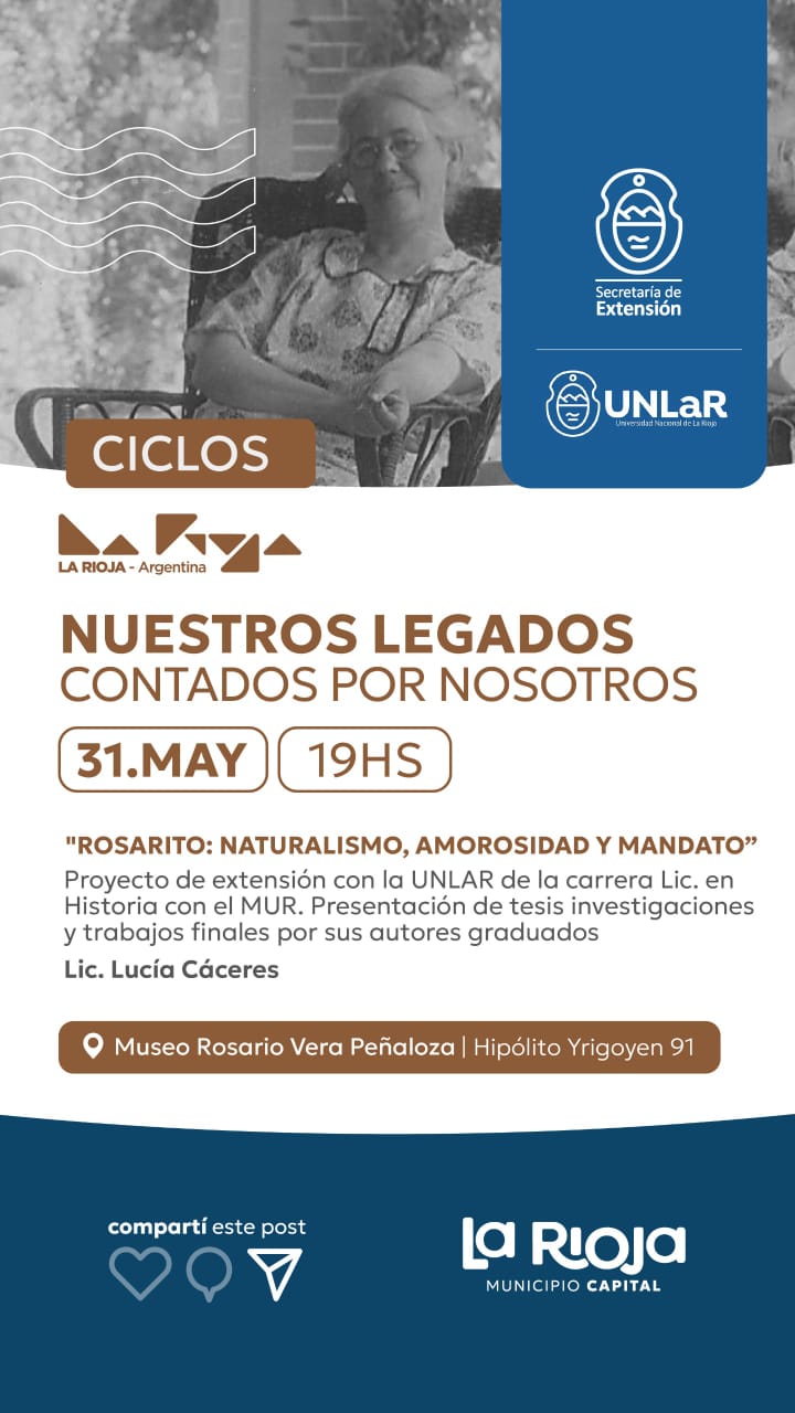Invitación a Ciclos: Nuestros Legados contados por nosotros del 31 de mayo