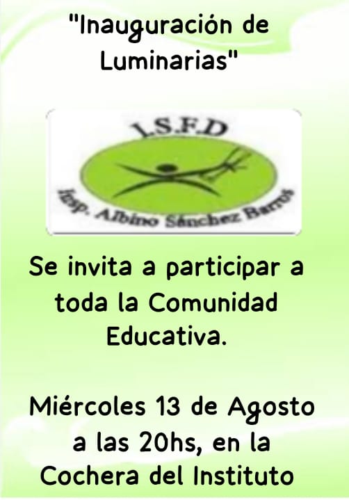 Inauguración de Luminarias en la cochera del establecimiento