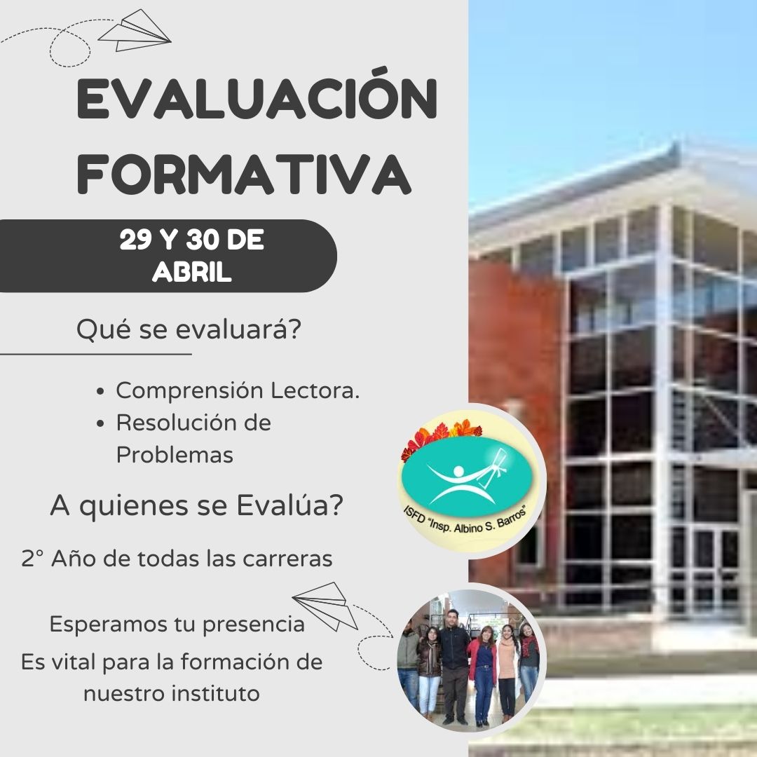 Evaluación Formativa - 29 y 30 de abril