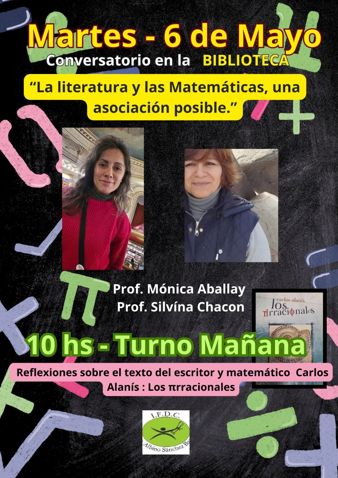Conversatorio en la Biblioteca: "La Literatura y las Matemáticas, una asociación posible"