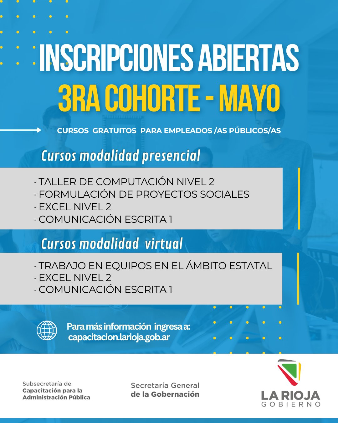 𝐈𝐧𝐬𝐜𝐫𝐢𝐩𝐜𝐢𝐨𝐧𝐞𝐬 𝐚𝐛𝐢𝐞𝐫𝐭𝐚𝐬 𝐩𝐚𝐫𝐚 𝐥𝐚 𝐭𝐞𝐫𝐜𝐞𝐫𝐚 𝐜𝐨𝐡𝐨𝐫𝐭𝐞 𝐝𝐞 𝐜𝐚𝐩𝐚𝐜𝐢𝐭𝐚𝐜𝐢𝐨𝐧𝐞𝐬