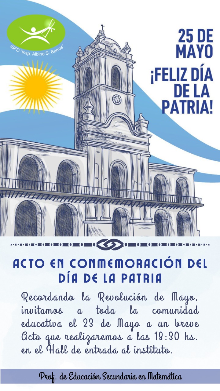 Invitación al Acto Conmemorativo del Día de La Patria