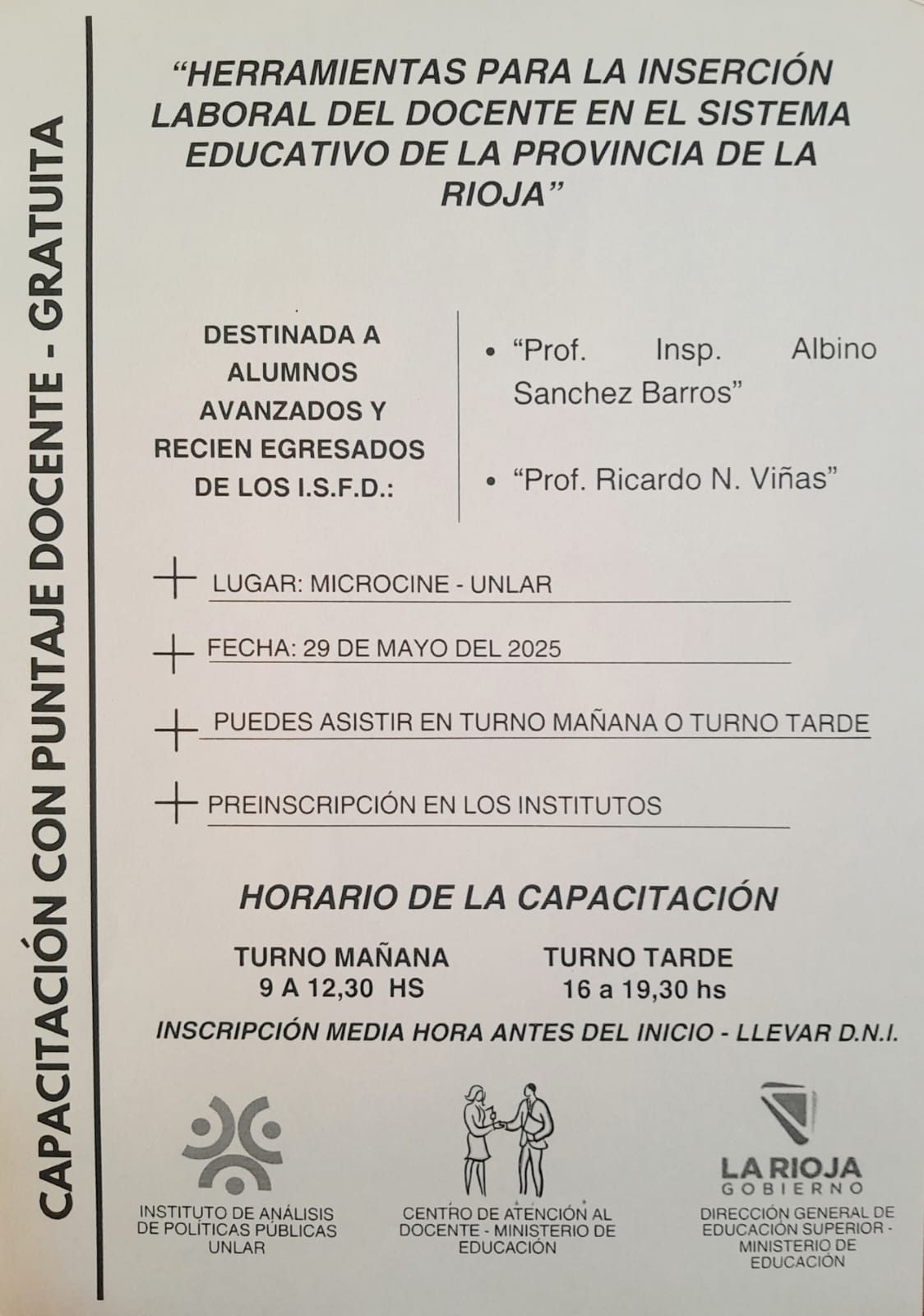 Capacitación con Puntaje Docente - Gratuita
