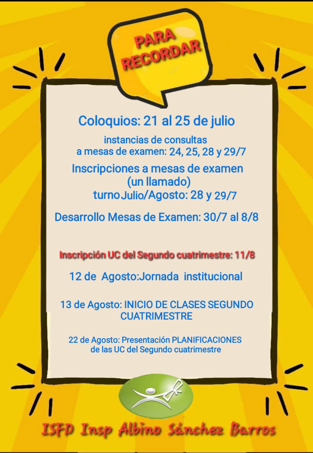 21 al 25 de Julio: Semana de Coloquios 