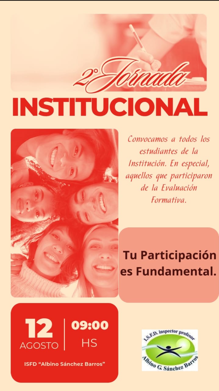 Convocatoria a la 2° Jornada Institucional