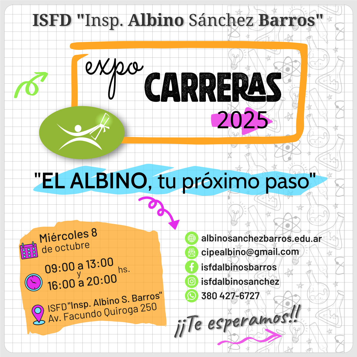 Expo Carreras 2025: “El Albino, tu próximo paso”