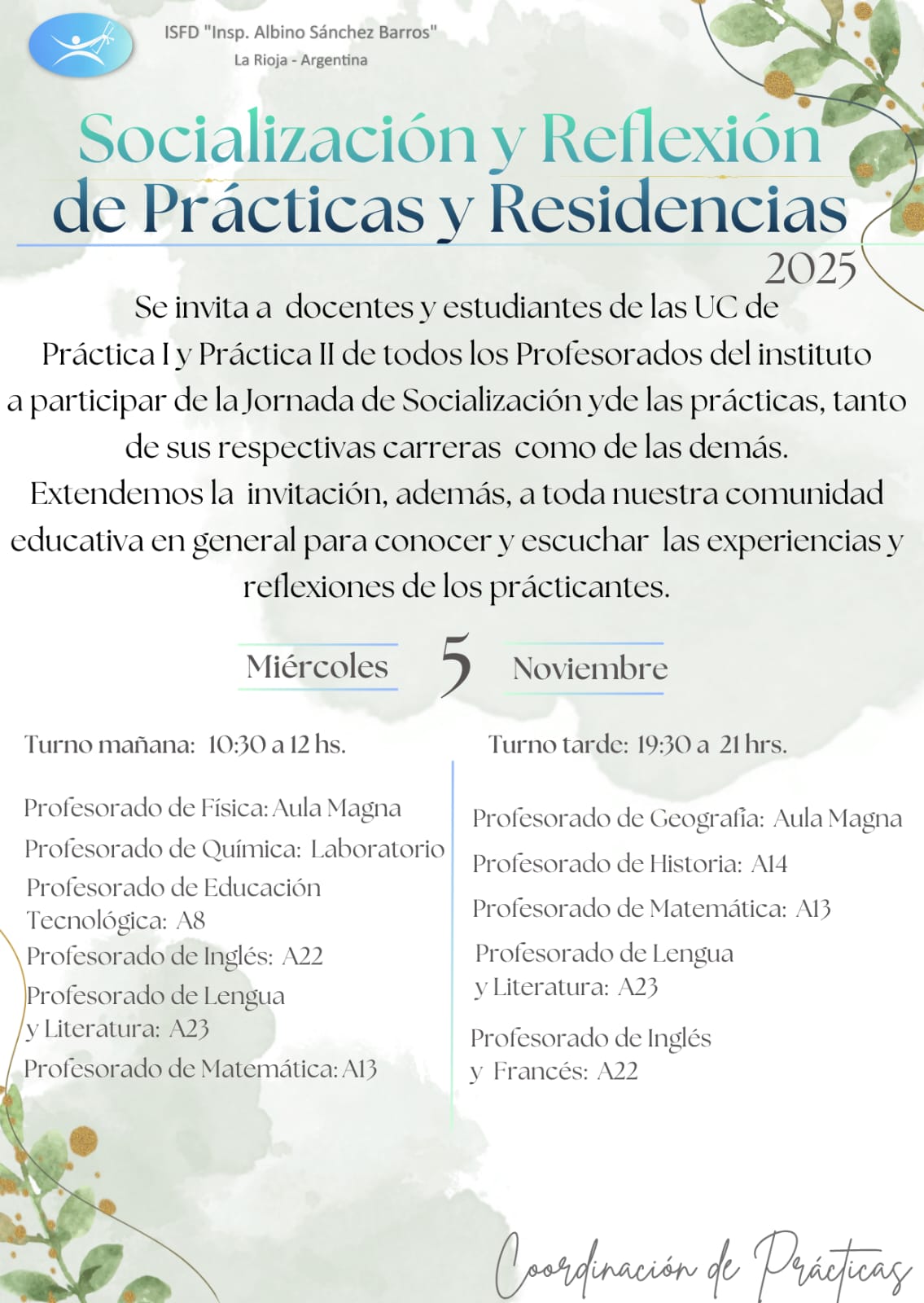 Jornada de Socialización y Reflexión de Prácticas y Residencias 2025