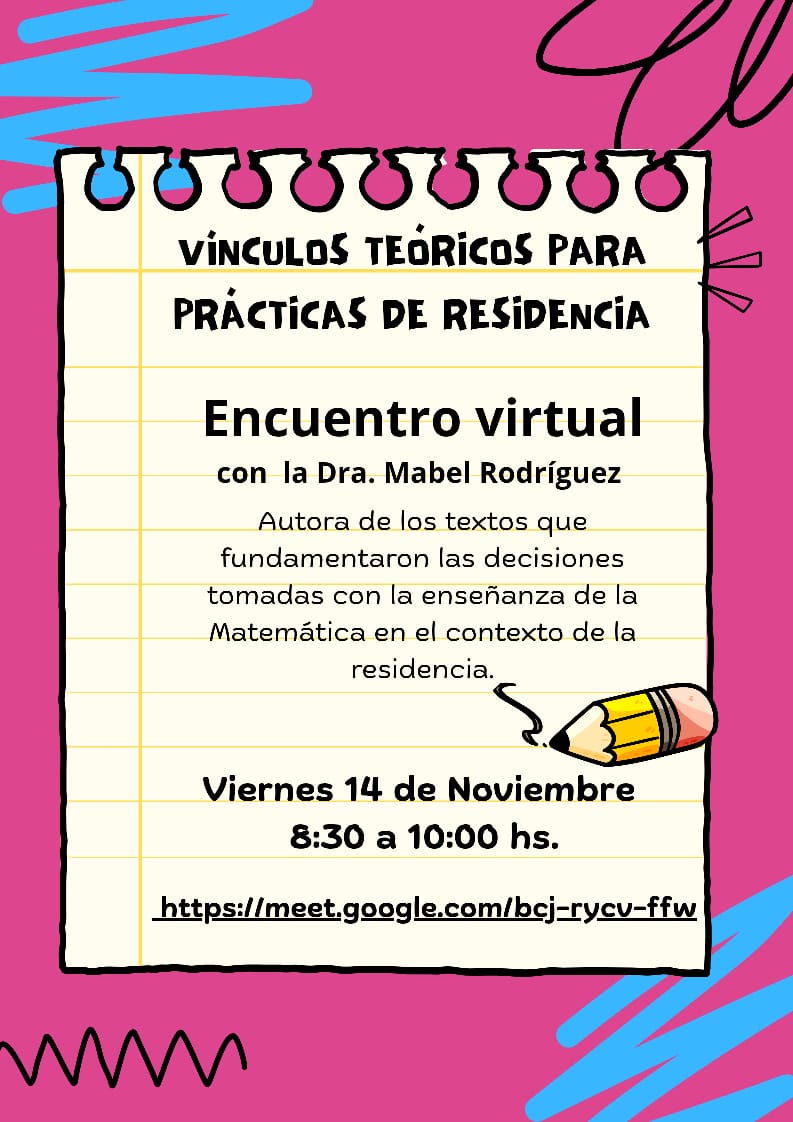 Encuentro virtual: Vínculos teóricos para prácticas de residencia