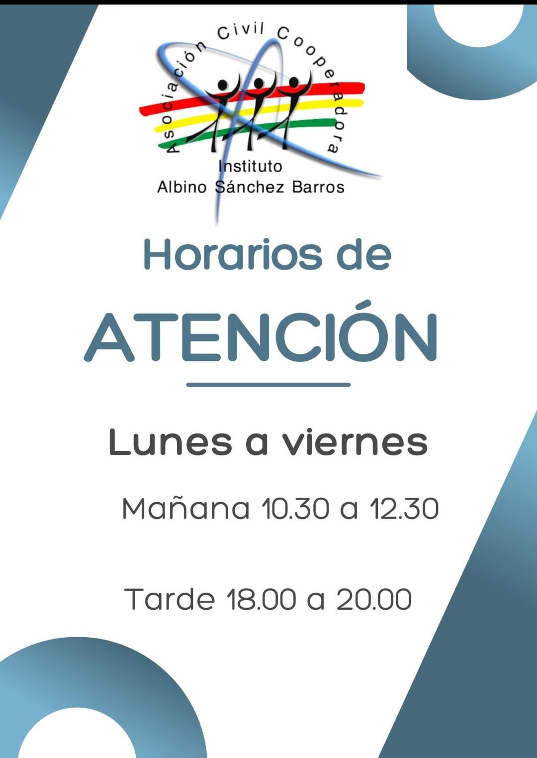 Información desde Cooperadora: Horarios de Atención