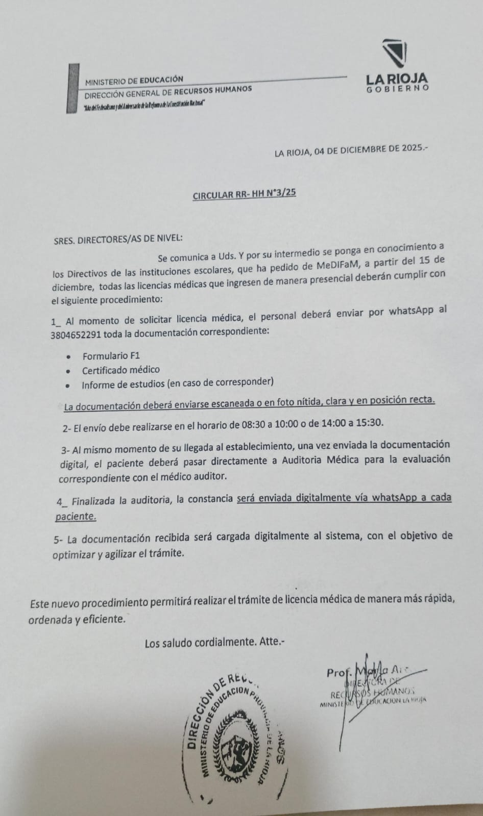Atención Novedades de MeDIFaM para solicitud de trámites 
