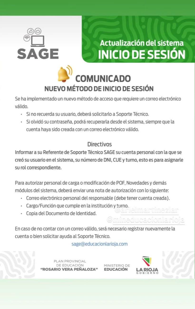 Actualizaciones Obligatorias SAGE 2026 