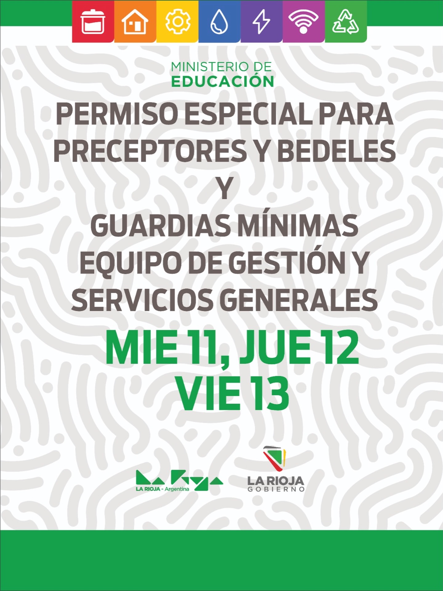 Disposición del Ministerio de Educación sobre Permisos y Guardias Mínimas