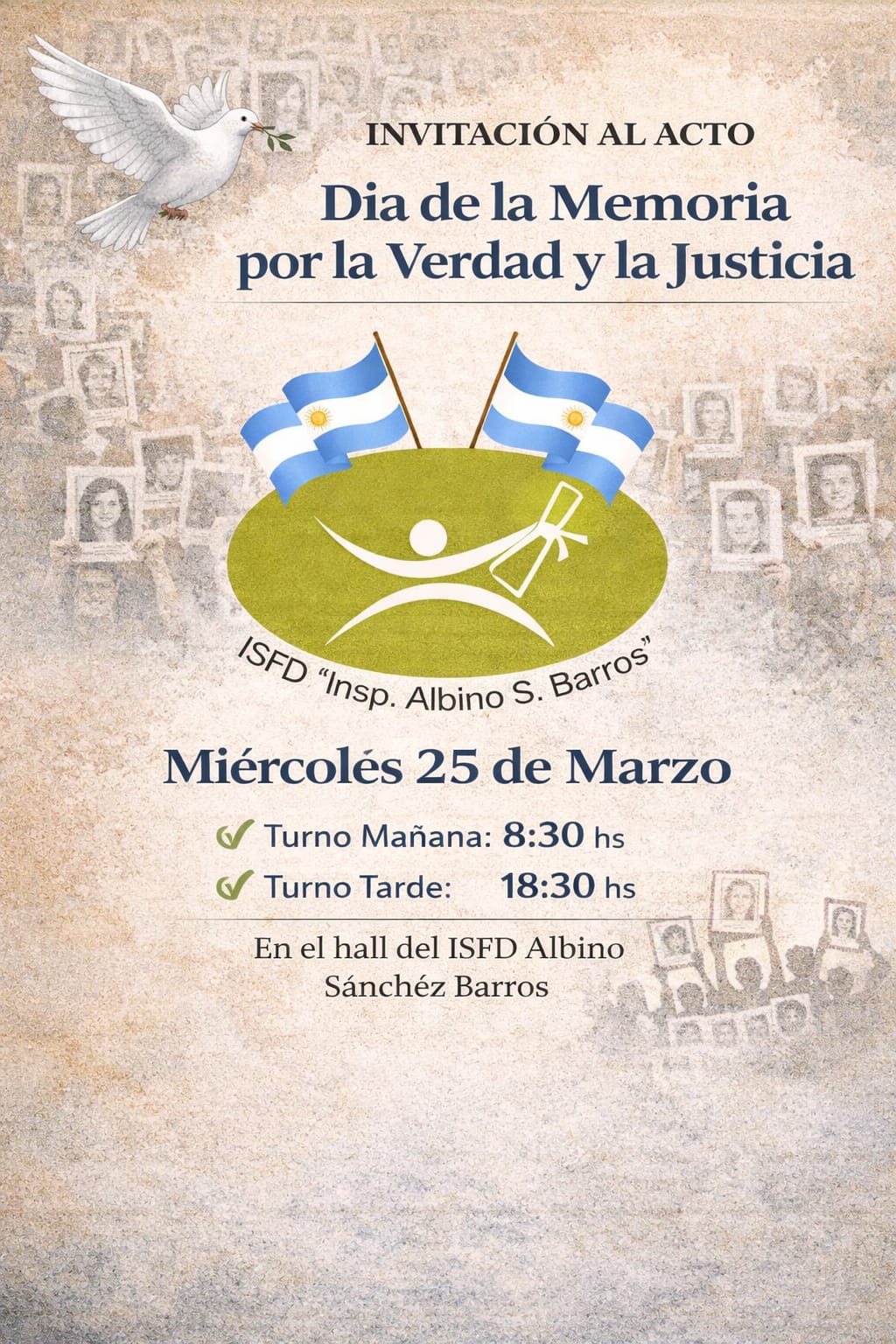 Invitación al Acto por el "Día de la Memoria por la Verdad y la Justicia" 
