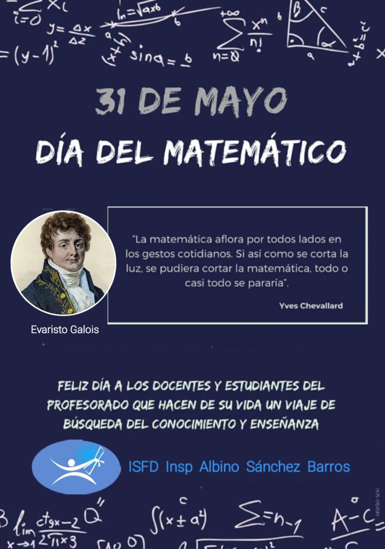 31 de mayo: "Día del Matemático" 