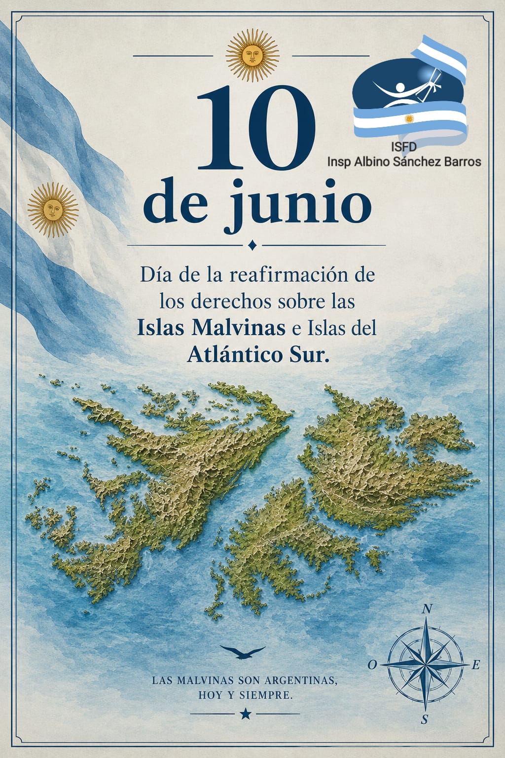 10 de Junio: Día de la Reafirmación de los Derechos sobre Las Islas Malvinas e Islas del  Atlántico Sur