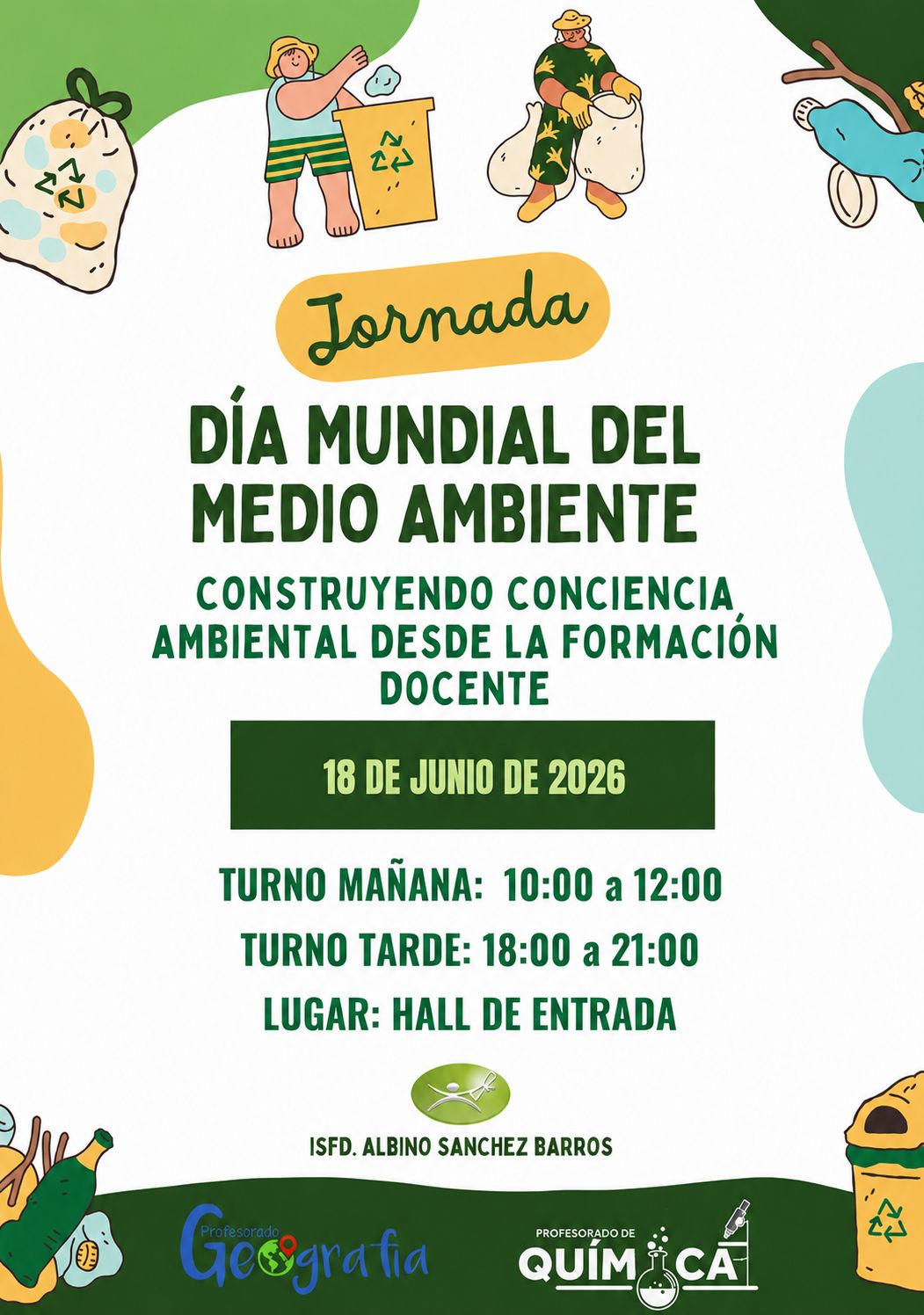 Geografía y Química se unen en la Jornada del Medio Ambiente: formadores comprometidos con el cuidado del planeta