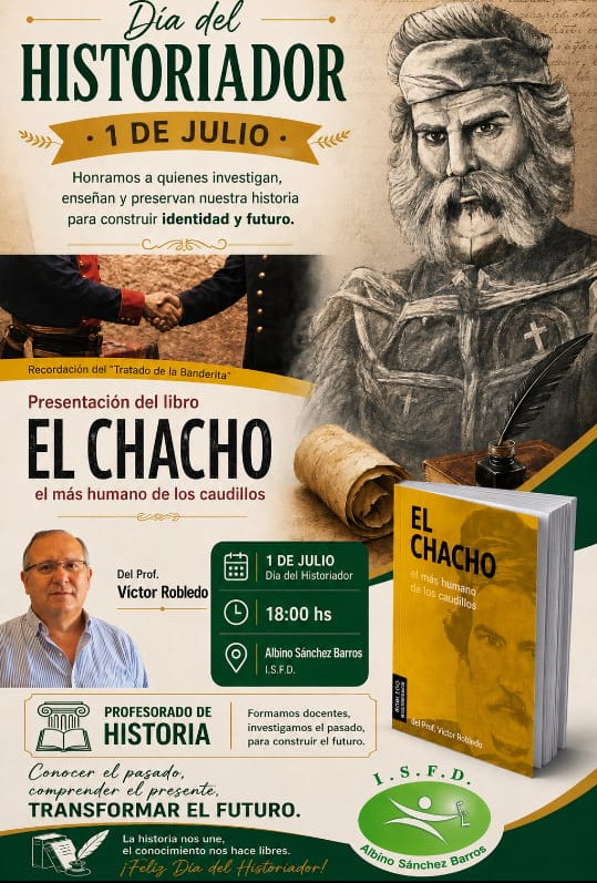 Invitación a la presentación del Libro: EL CHACHO el más humano de los caudillos. Del Profesor Víctor Robledo 