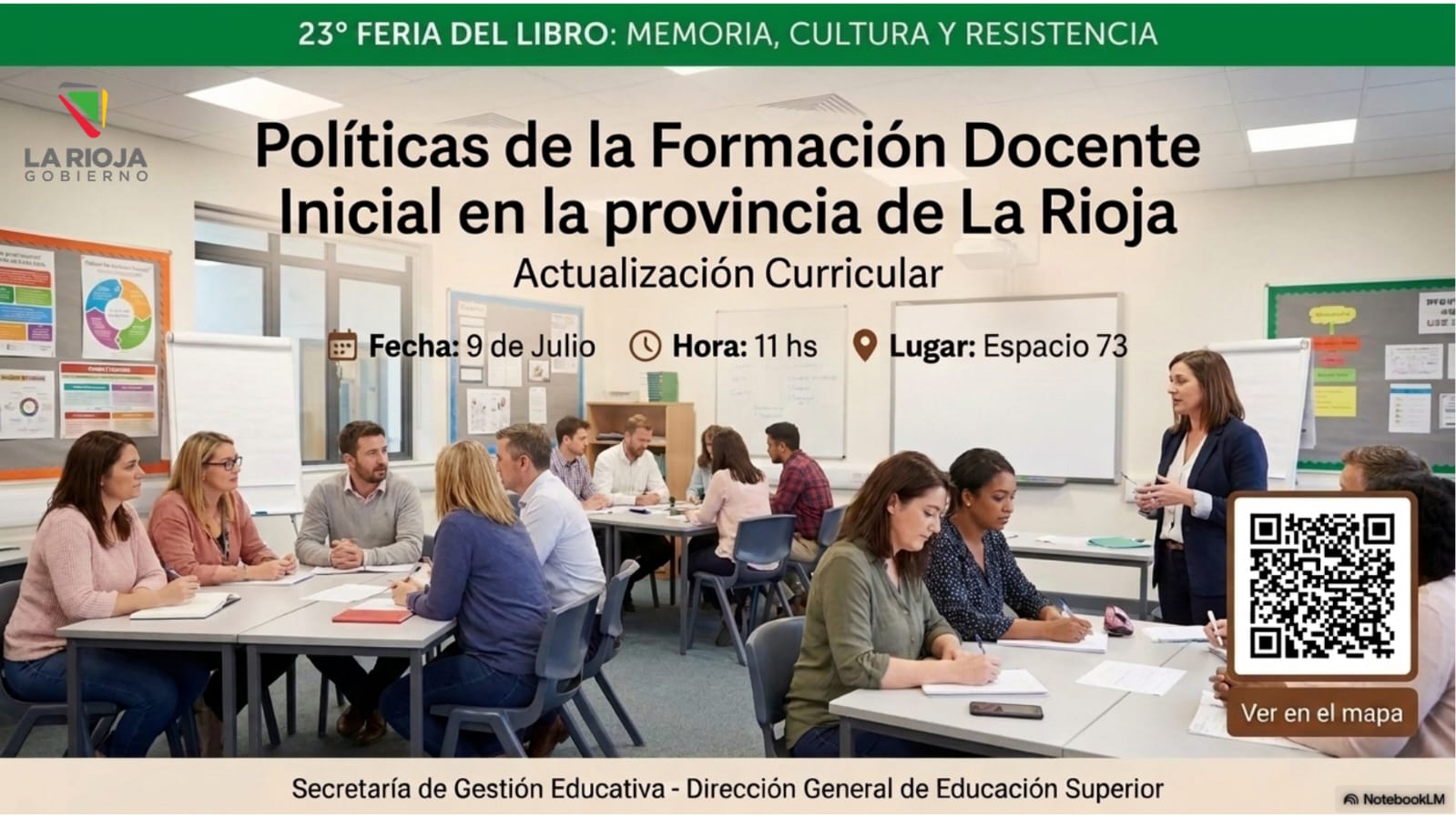 Actualización Curricular: debatirán las políticas de la Formación Docente Inicial de La Rioja en la Feria del Libro 2026