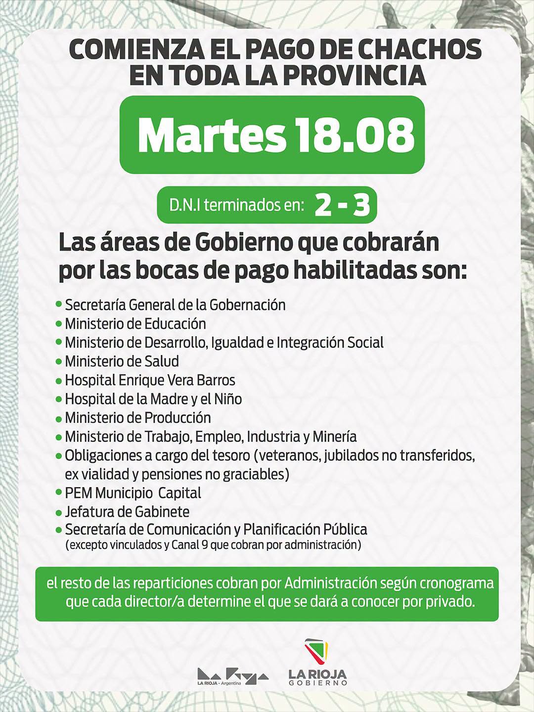 Publicación de Gobierno de La Rioja - 18/08/2026