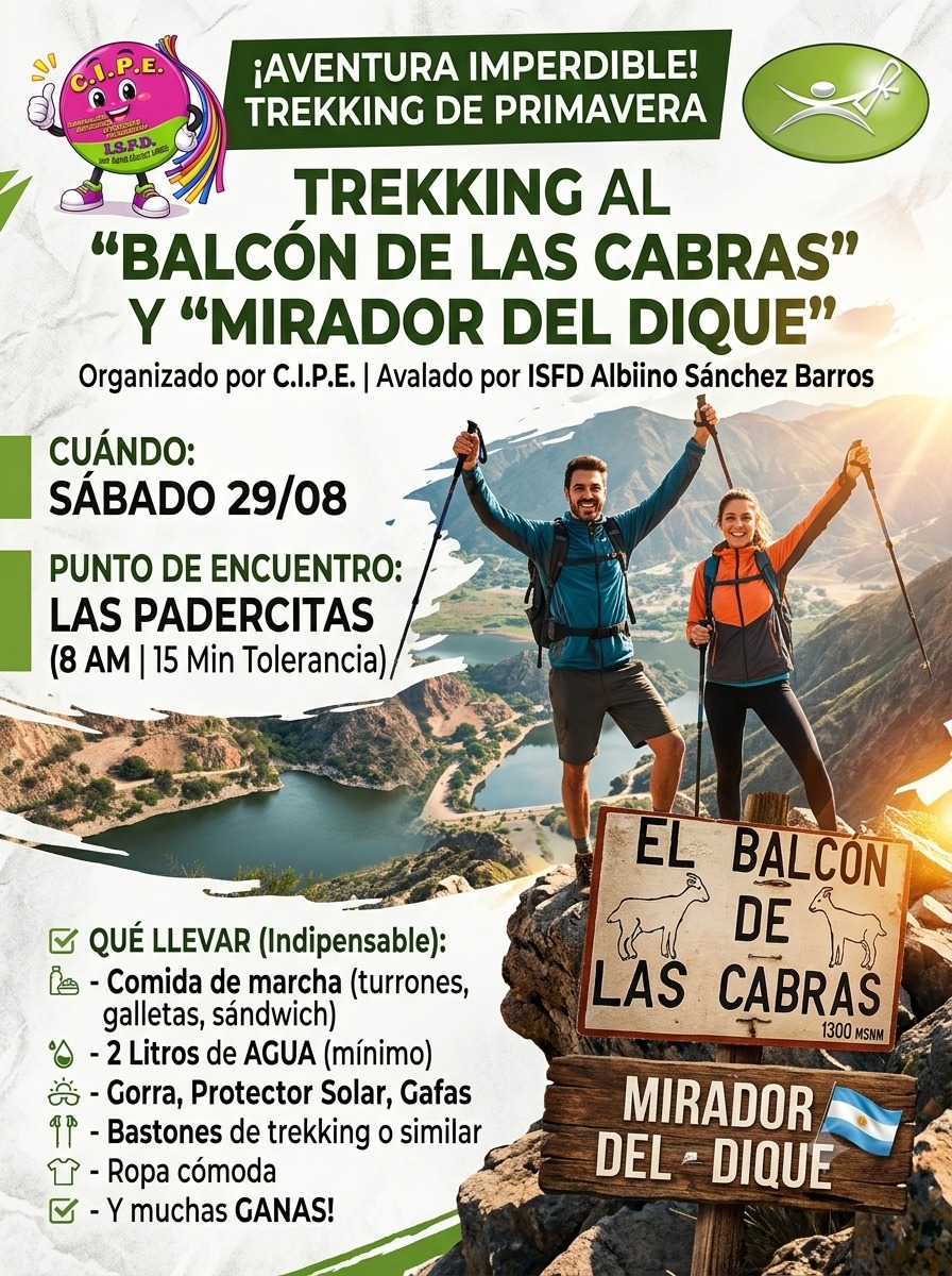 Actividad Estudiantil: Jornada de Trekking organizada por C.I.P.E. - Sábado 29 de Agosto